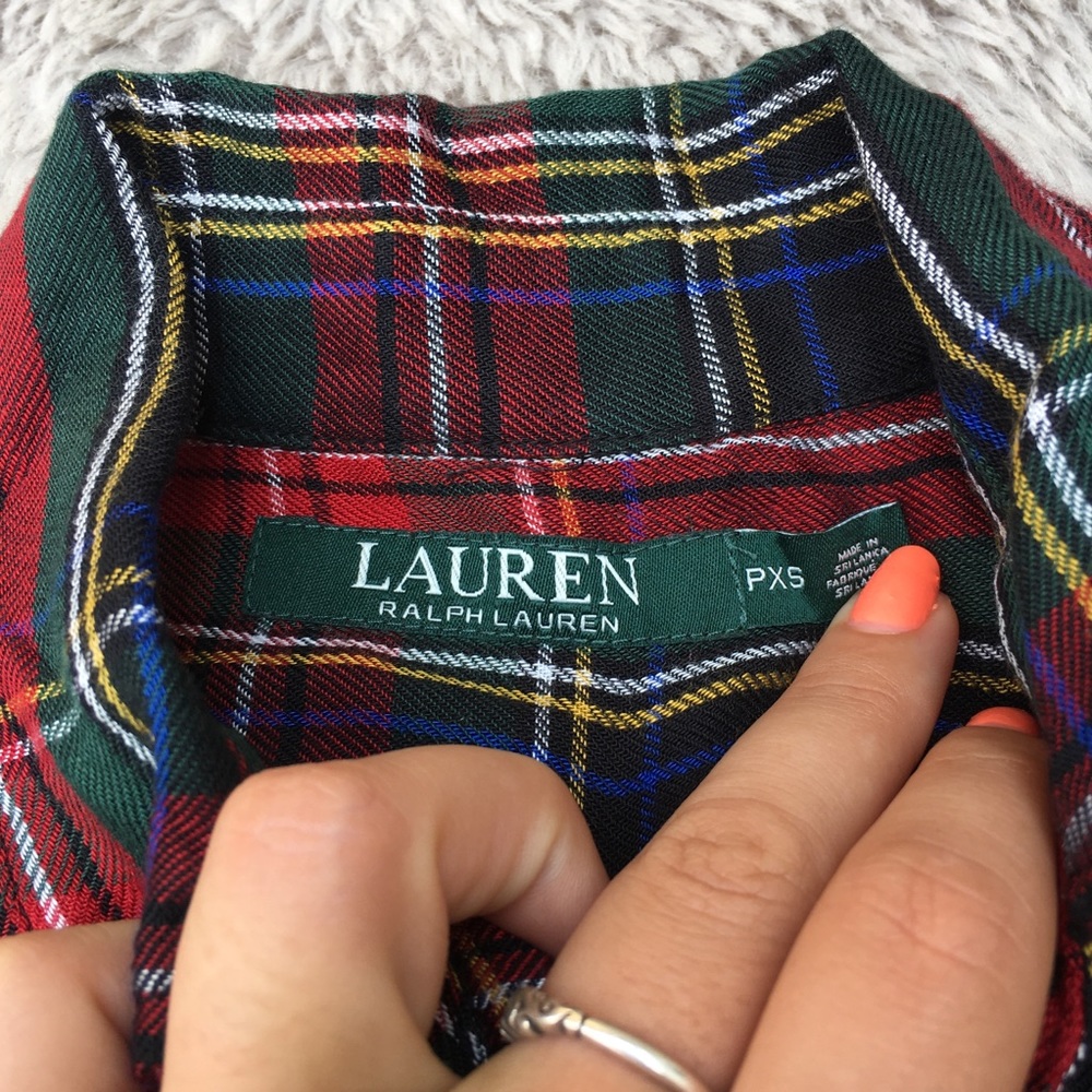 Lauren Ralph Lauren | Petite Crest Twill Plaid Shirt - Picture 4 of 10